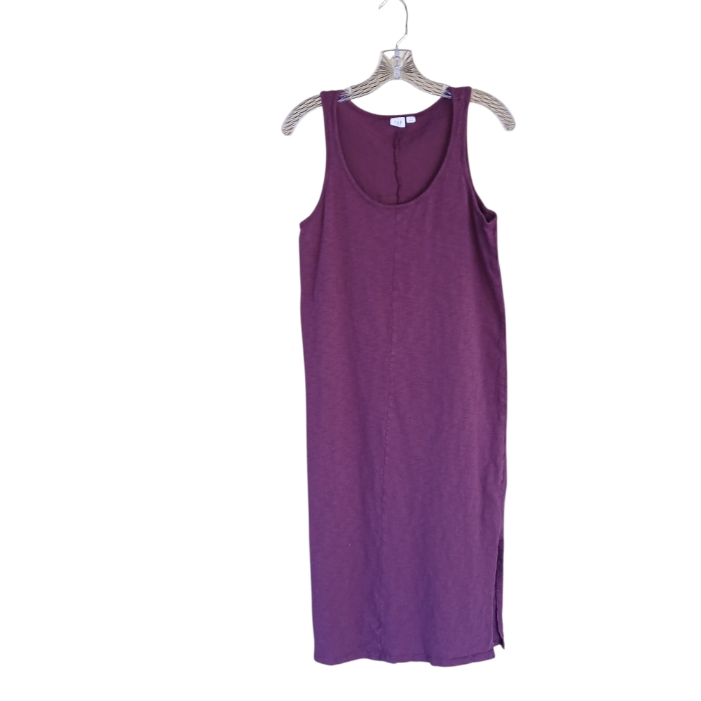 GAP Burgundy Sleeveless Cotton Maxi Dress Small